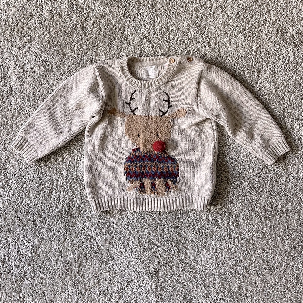 Zara baby Reindeer sweater - knit wear